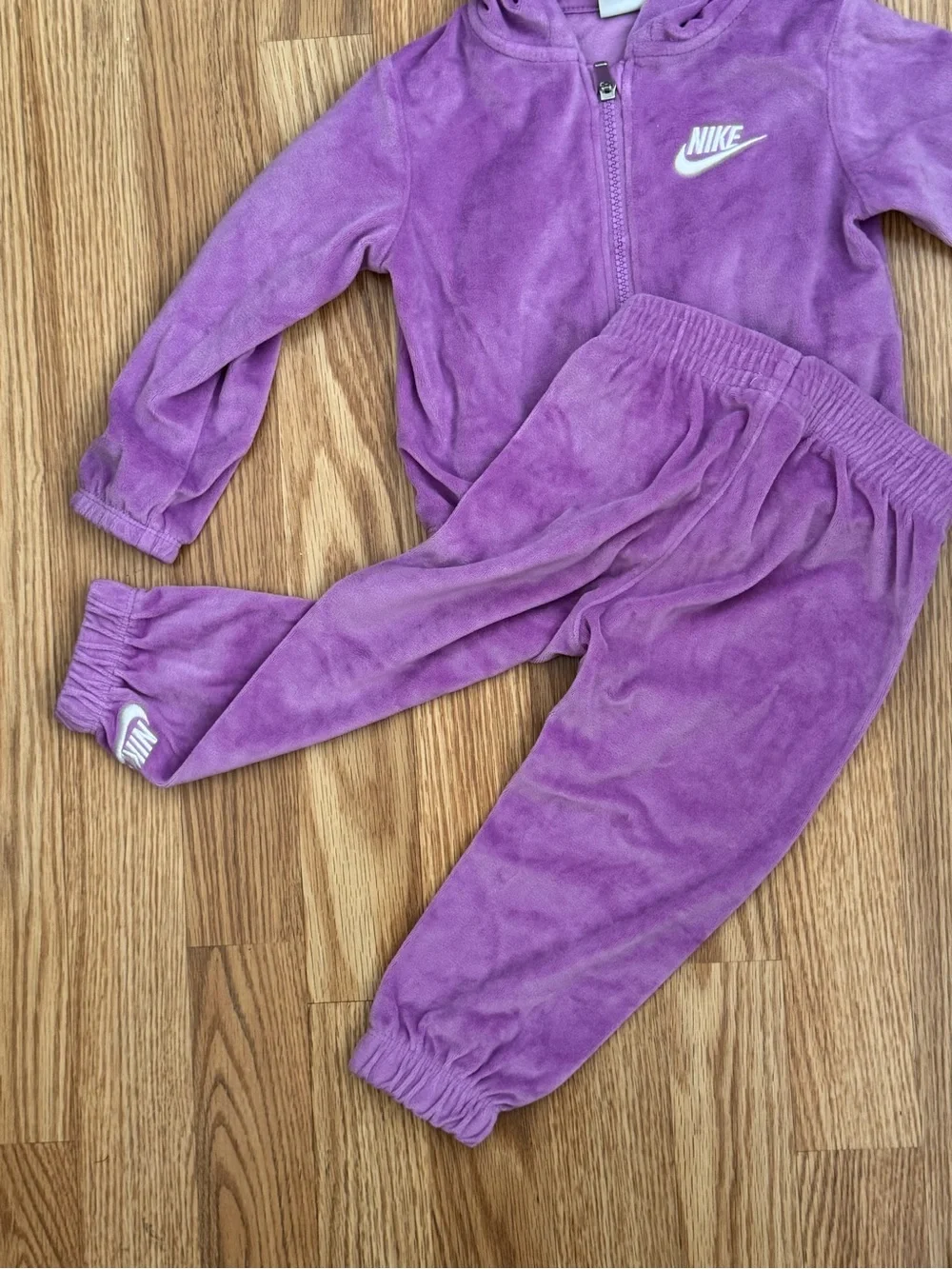 Nike Lavender Velour Hoodie & Jogger Set